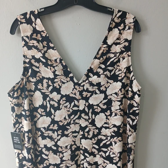 Express Women's Size Large Shift Slip Dress V-neck Sleeveless Floral NWT $70.00! - Picture 14 of 16